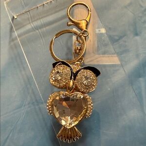 Fashion Jewelry Gold and Silver Owl Keychain